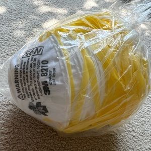 10 N95 3M 8210 White Face Mask Protection Face Cover New Stretch Straps Nose New